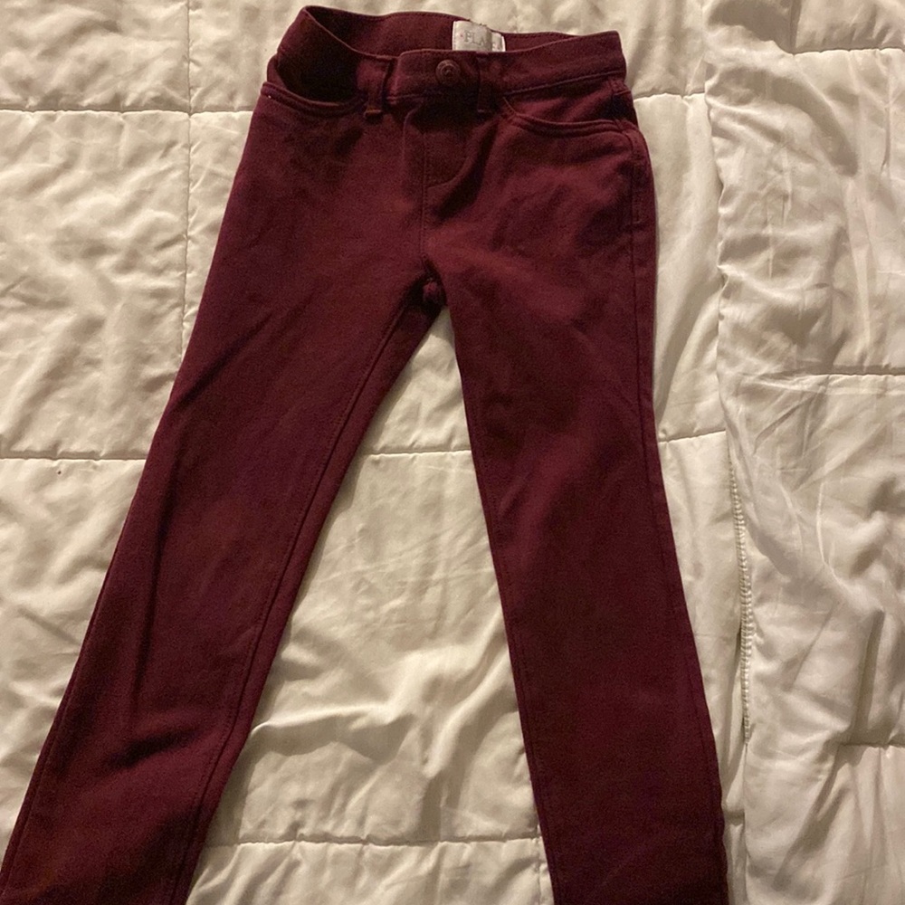 Girls Maroon Cotton Uniform Pants The children’s Place size 6